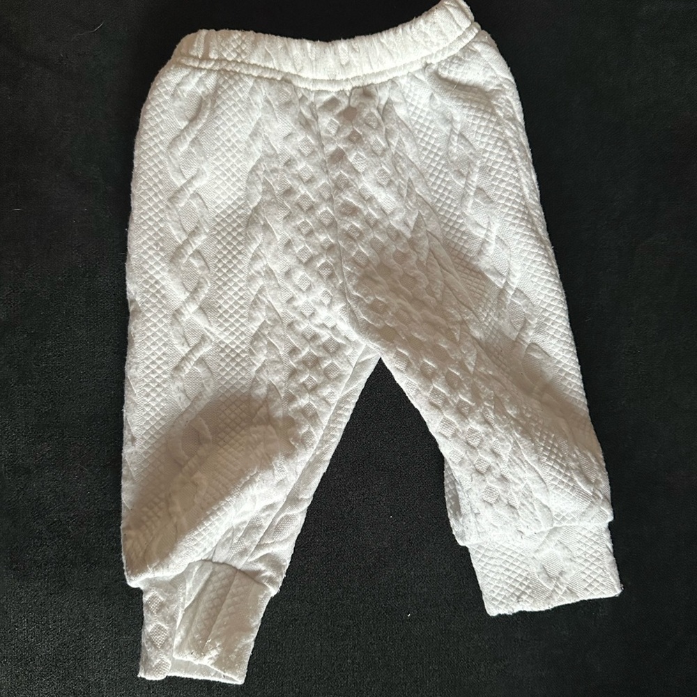 White Sweater Print Sweat Set